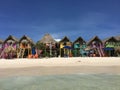 Colorful beach day, Isla de Tierra Bomba, Cartagena, Colombia Royalty Free Stock Photo