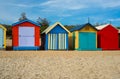 Colorful beach houses in Melbourne, Australia. Royalty Free Stock Photo