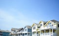 Colorful beach houses in Nags Head on the North Carolina Outer Banks Royalty Free Stock Photo