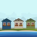 Colorful Beach Houses. Real Estate Concept Royalty Free Stock Photo