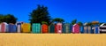 Colorful Beach Huts On The Beach