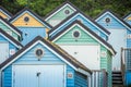 Colorful beach huts