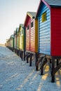 Colorful beach huts at Muizenberg Beach, Cape Town, South Africa Royalty Free Stock Photo