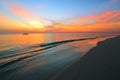 Colorful beach sunset Royalty Free Stock Photo