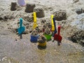 Colorful beach toys