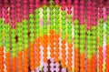 Colorful of bead curtain background