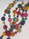Colorful bead necklace jewelry Royalty Free Stock Photo