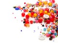 Colorful bead on white background Royalty Free Stock Photo