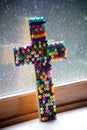 Colorful Beaded Cross Royalty Free Stock Photo