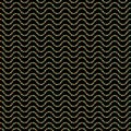 Colorful beaded wavy stripe seamless pattern on black background