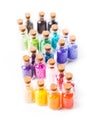 Colorful beads in the bottles Royalty Free Stock Photo