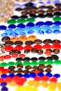 Colorful beads and stones up for sale in India crafts shop