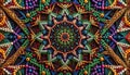 Colorful Beadwork Mandala with Symmetrical Pattern Royalty Free Stock Photo