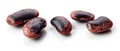 Colorful beans on white background