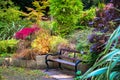Colorful Beautiful English Garden during Fall Season Royalty Free Stock Photo