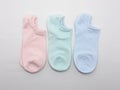 Colorful Beautiful Female Socks Pair in White background 002