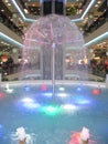 colorful beautiful fountain in the interior of the mall decorative