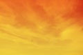 Colorful beautiful sky and clouds in orange color abstract backgrund.Selective focus sky. Royalty Free Stock Photo
