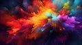 A colorful, beautiful and surreal cosmic landscape background with stars and galaxies. Generative AI