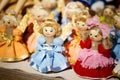 Colorful Belarusian Straw Dolls At The Market In Belarus