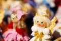 Colorful Belarusian Straw Dolls At The Market In Belarus