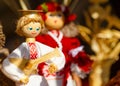 Colorful Belarusian Straw Dolls At The Market In Belarus