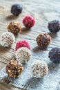 Colorful belgian truffles Royalty Free Stock Photo