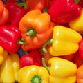 Colorful bell peppers, natural background