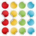 Colorful bended stickers Royalty Free Stock Photo