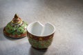 Colorful benjarong porcelain