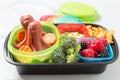 Colorful bento box school lunch Royalty Free Stock Photo