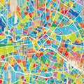 Colorful Berlin map Royalty Free Stock Photo