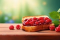 Colorful Berry jam toast. Generate Ai