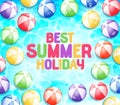 Colorful Best Summer Holiday with Many Beach Balls