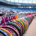 Colorful Bicycles at Major Cycling Event