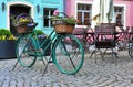 Colorful bike in the street Royalty Free Stock Photo