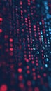 Colorful Binary Code Display With Red and Blue Lights in a Digital Background Royalty Free Stock Photo