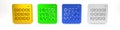 Colorful Binary code icon isolated on white background. Minimalism concept. 3D render illustration