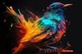 Colorful bird, abstract style artwork, Generated by Ai