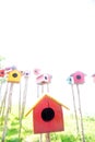 Colorful bird house Royalty Free Stock Photo