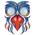 Colorful Bird Mask Shirt Design Royalty Free Stock Photo