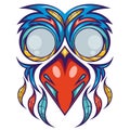 Colorful Bird Mask Shirt Design