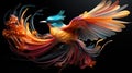 Colorful bird of paradise: grace and beauty. Created with Generative AI