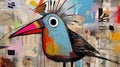 Colorful Bird In Punk Art Style: The Pigeon Hei Hei Moana