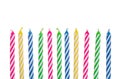 Colorful birthday candles