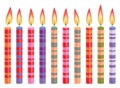 Colorful birthday candles