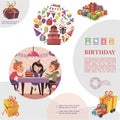 Colorful Birthday Elements Template