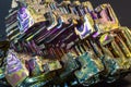 Colorful Bismuth element metal cluster Royalty Free Stock Photo