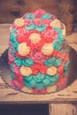 Colorful bizet cake