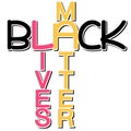 Colorful Black Lives Matter Banner word design.